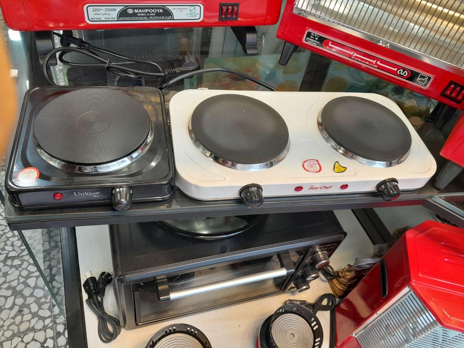 اجاق گاز برقی تک شعله و ۲ شعله رومیزی هیتر برقی|اجاق گاز و لوازم برقی پختوپز|رشت, نظری|دیوار