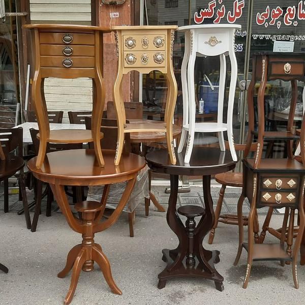 %فروش میزآباژور و میز تلفن گرد تک کشو %|میز تلفن|تهران, امام حسین|دیوار