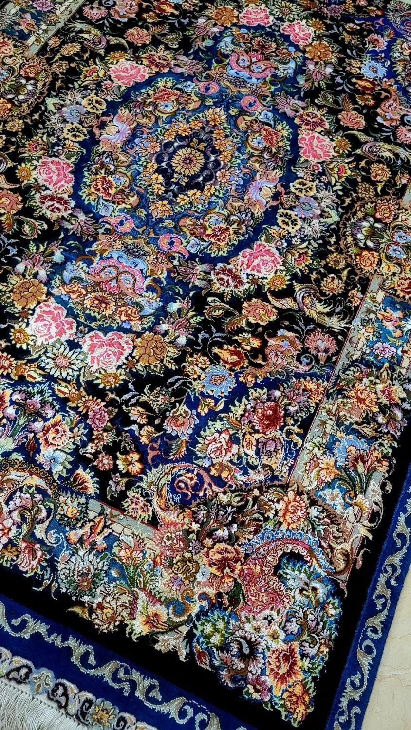 فرش دستباف قالیچه دستبافت سالاری ۶۰ رج ۲ کف ابریشم|فرش|تهران, پونک|دیوار
