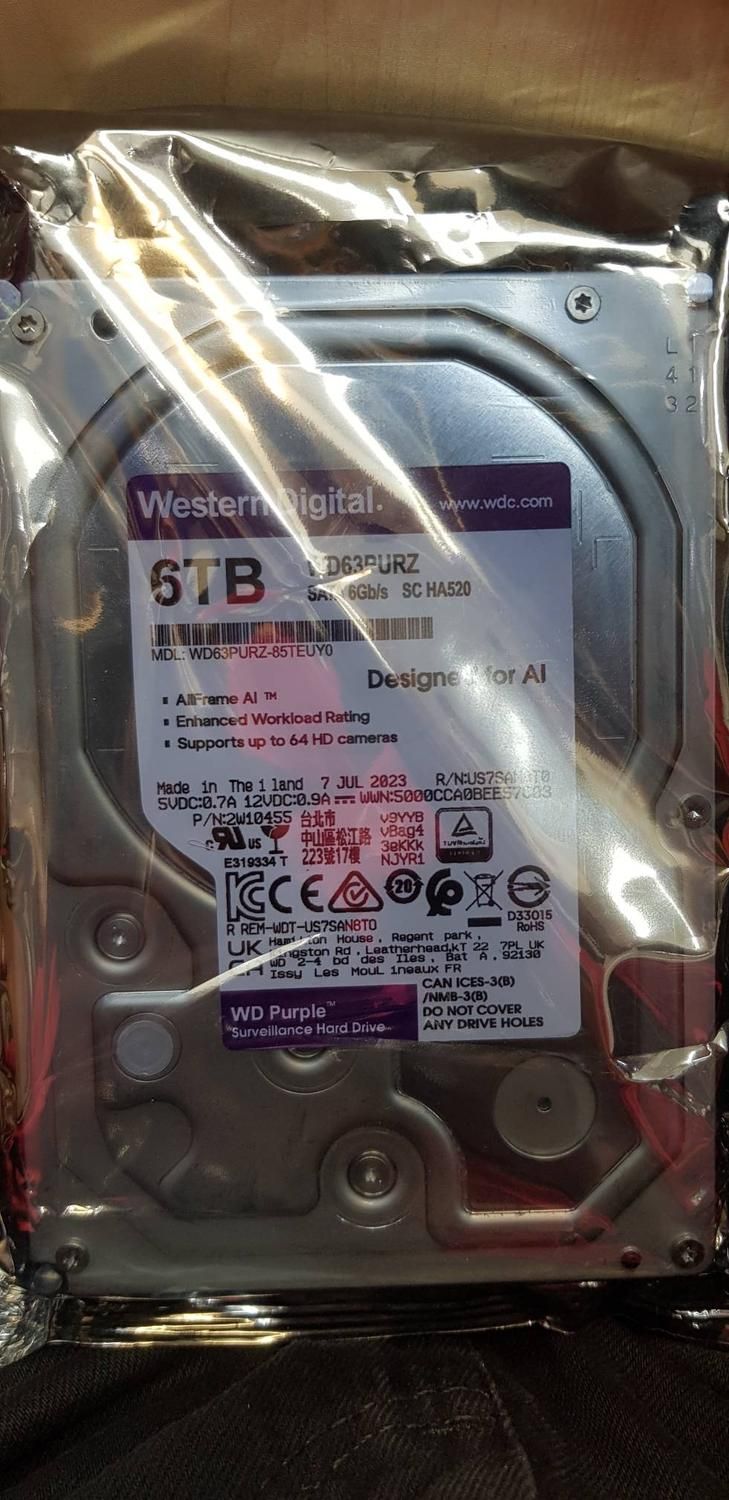 هارد اینترنال WD Purple 6TB وسترن بنفش|قطعات و لوازم جانبی رایانه|تهران, میدان ولیعصر|دیوار