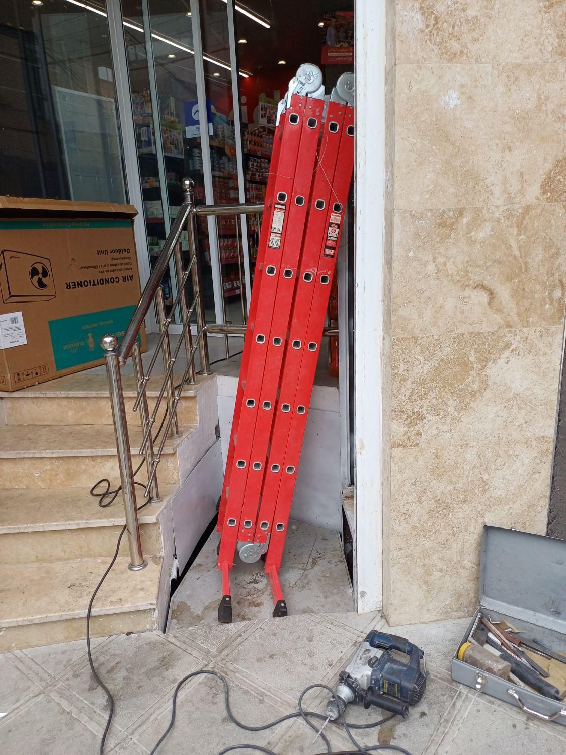 نردبان اجاره چهارپایه کرایه ابزار  تحویل درب منزل|ابزارآلات|قم, زنبیل آباد|دیوار