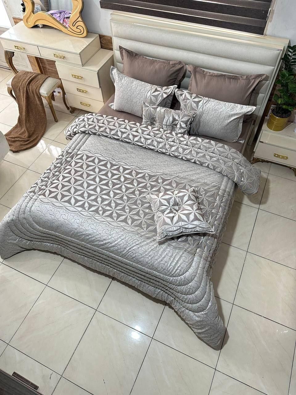 روتختی رو تختی ها ساتن لمه مخمل ژاکارد هندی زربافت|سرویس روتختی|کرمانشاه, |دیوار