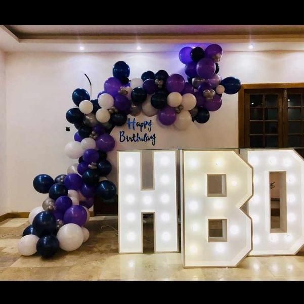 میز تولد HBD|ریسه و چراغ تزئینی|اصفهان, عسگریه|دیوار