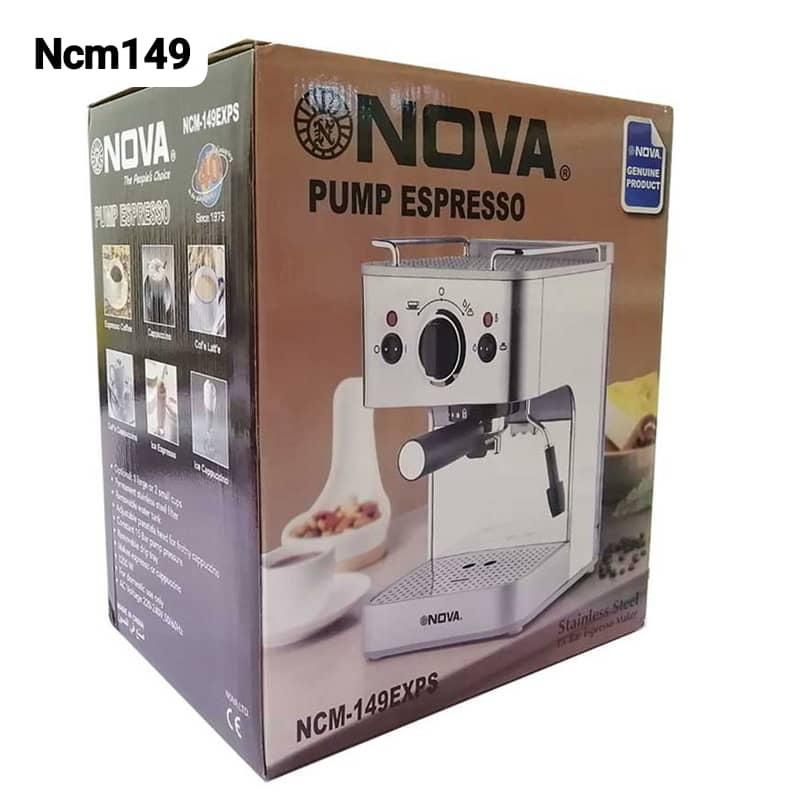 اسپرسوساز نوا اصلی اسپرسو قهوه ساز مدل NCM-140EXPF|سماور، چای‌ساز، قهوه‌ساز|اهواز, سپیدار|دیوار