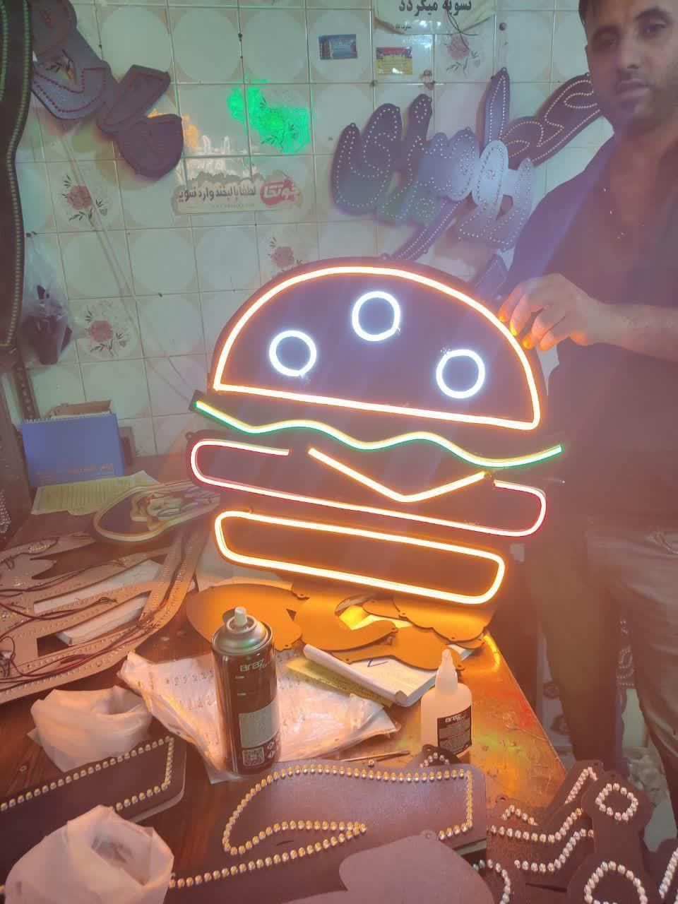 تابلو ال ای دی همبر،اسنک،صبحانه،برنج،فلافل|فروشگاه و مغازه|اصفهان, بوستان ناژوان|دیوار