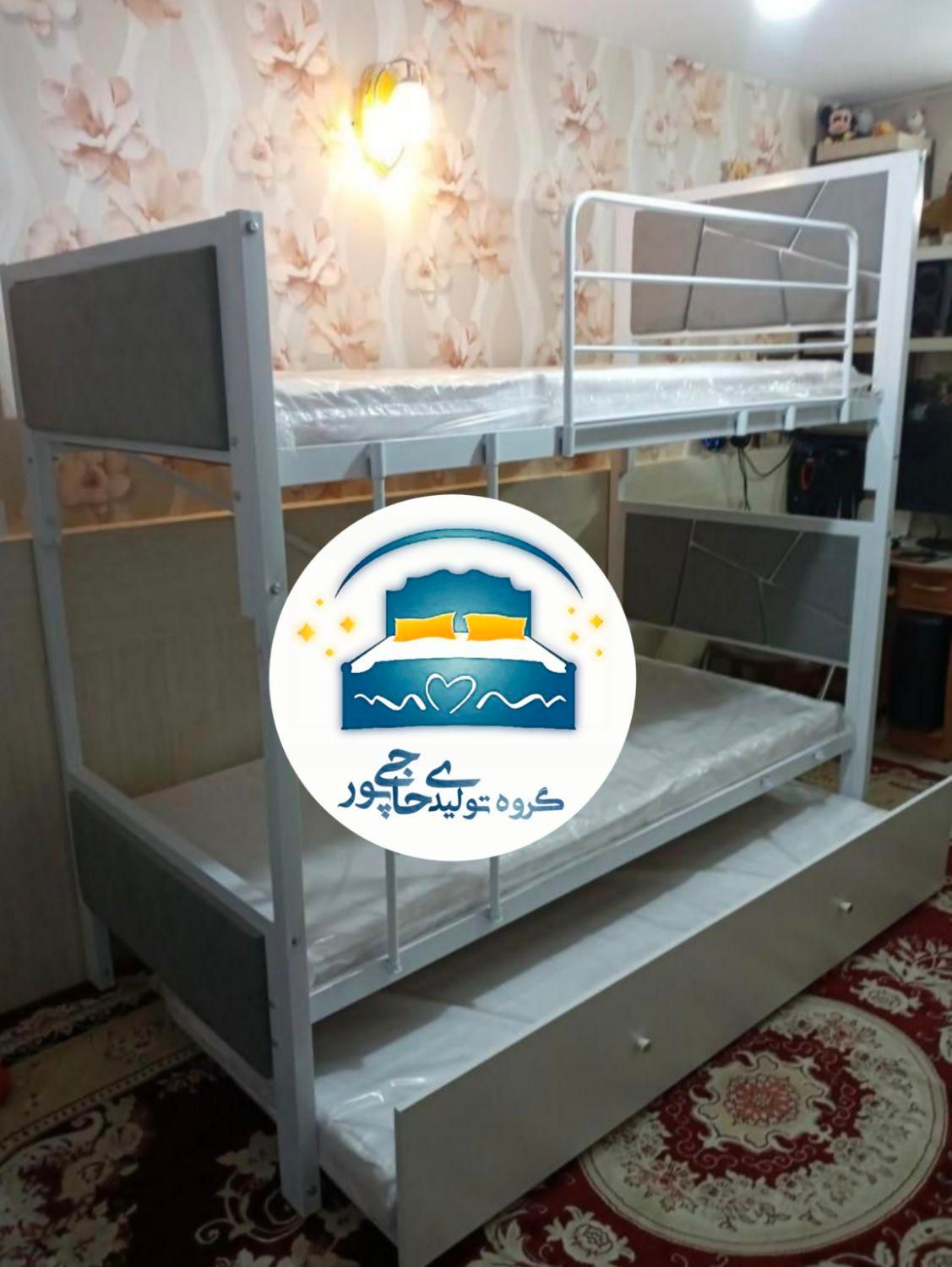 تخت خواب دو طبقه(تختخواب۲دوطبقه مهماندار۳طبقه تیدا|تخت و سرویس خواب|مشهد, حسین‌آباد|دیوار
