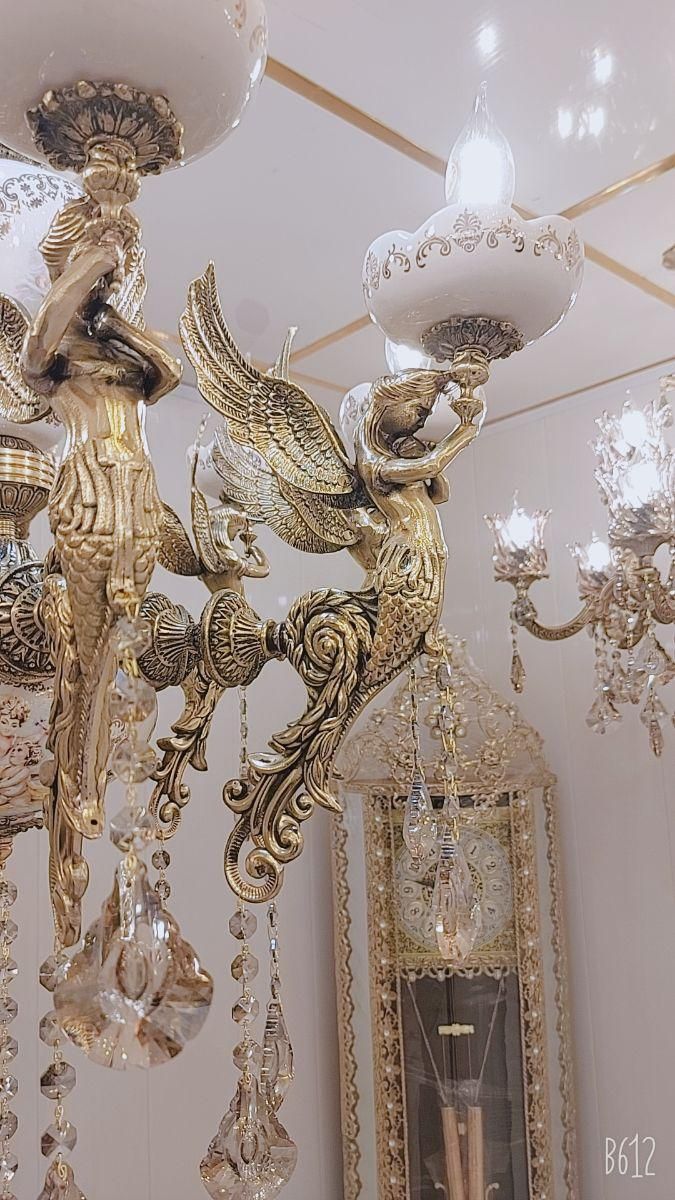 لوستر سرامیکی برنز|لوستر و چراغ آویز|کرج, حصارک بالا|دیوار