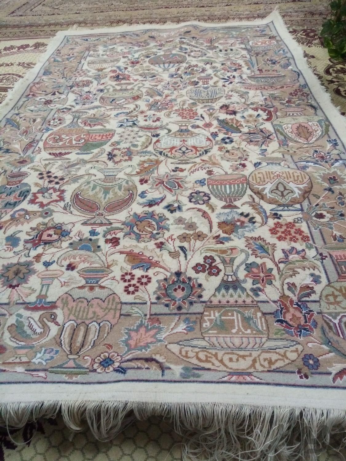قالیچه دست بافت بدون زره ایی ایراد|فرش|مشهد, کاشمر|دیوار