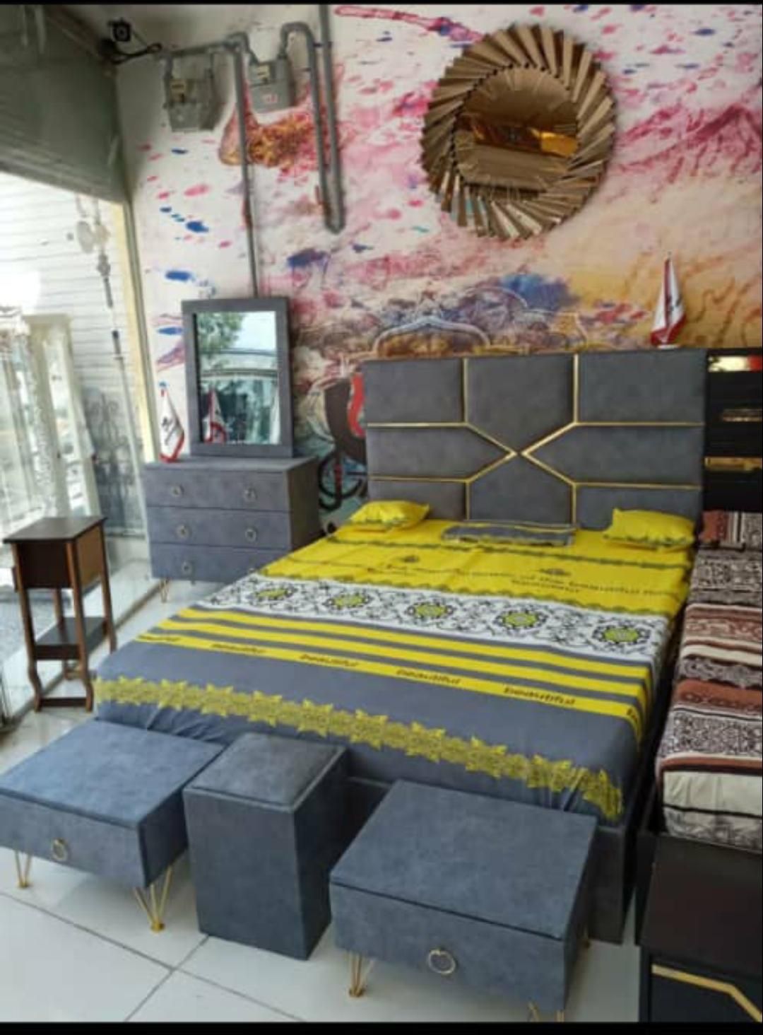 سرویس خواب پارچه ای|تخت و سرویس خواب|بندر گناوه, |دیوار