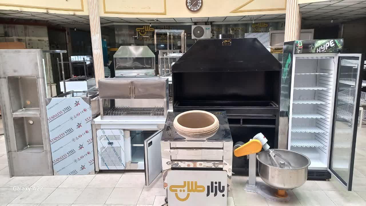 منقل کبابی ذغالی/گازی جزو لوازم جیگرکی استیل صنعتی|کافی‌شاپ و رستوران|اصفهان, تخت فولاد|دیوار