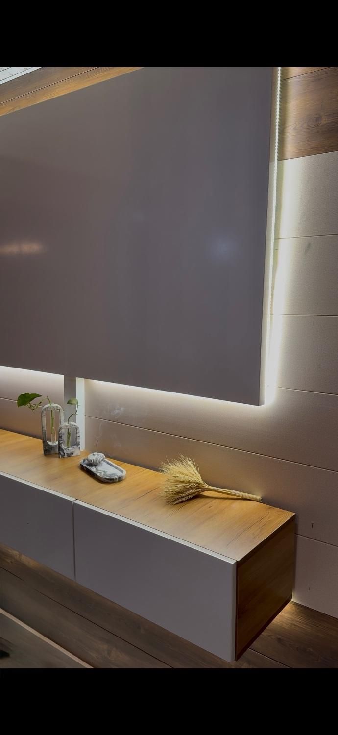 میز تی وی وال نورپردازی شده|میز تلویزیون|رشت, حومه رشت|دیوار