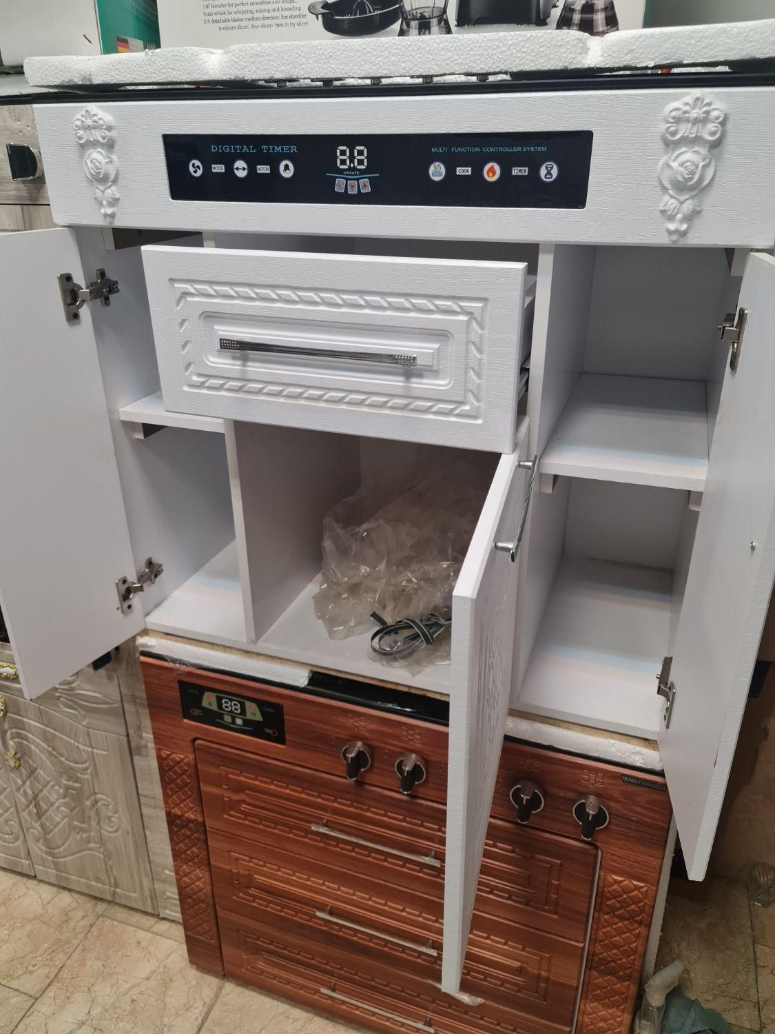 اجاق گاز طرح فر سفید/ mdf / توکار رومیزی ام دی اف|اجاق گاز و لوازم برقی پختوپز|مشهد, ایثارگران|دیوار