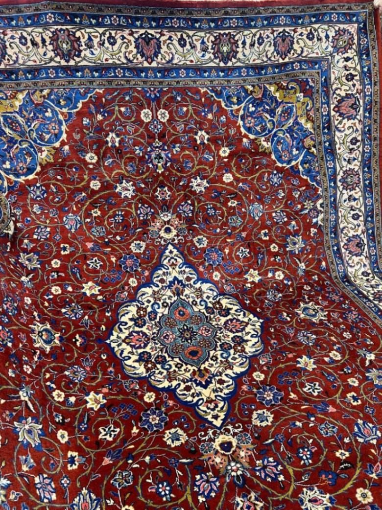 یک تخته قالی ۱۰ متری ساروق ریز بافت استاد بافت|فرش|تهران, بازار|دیوار