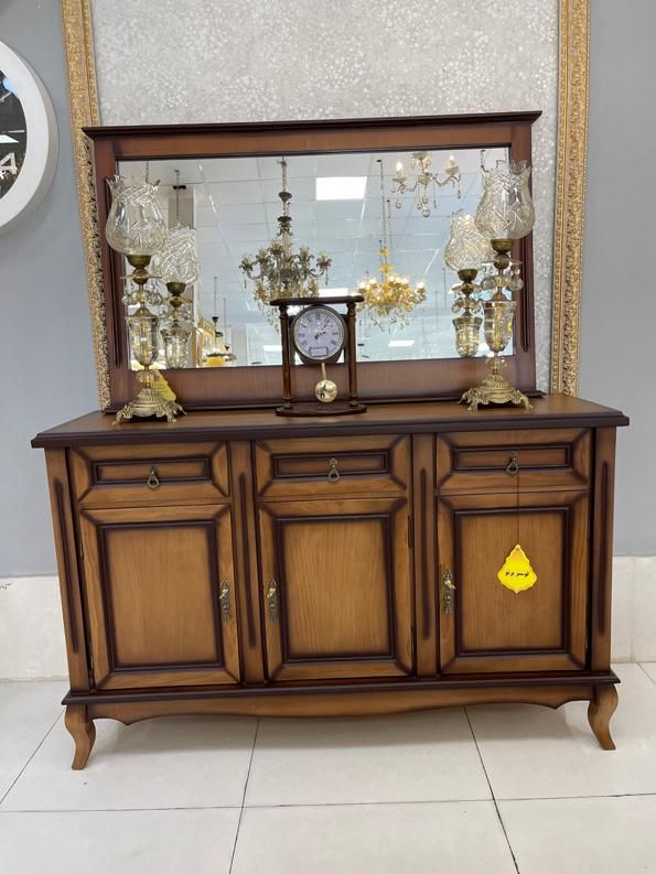 اینه کنسول چوبی انتیک|بوفه، ویترین، کنسول|اندیشه, اندیشه فاز ۱|دیوار
