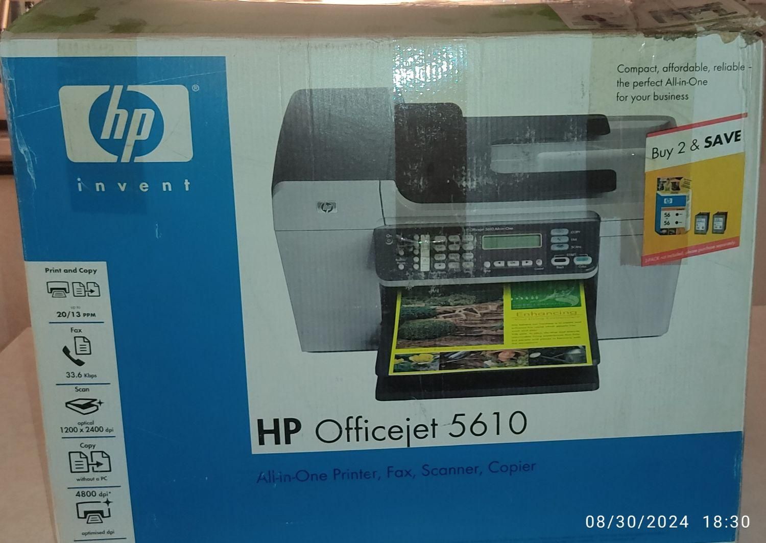 پرینتر رنگی HP office jet 5610 چهار کاره|پرینتر، اسکنر، کپی، فکس|تهران, پونک|دیوار