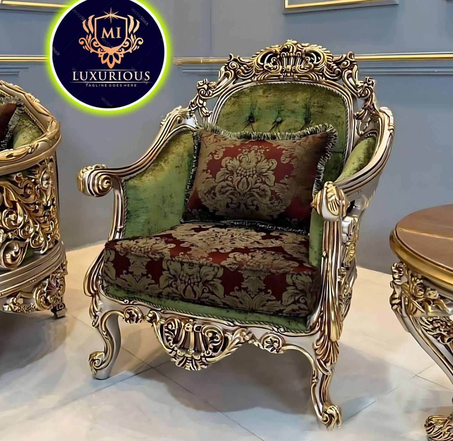 مبل مدل سه تیکه سلطان سلطنتی با قیمت خیلی مناسب|مبلمان خانگی و میز عسلی|قره ضیاالدین, |دیوار