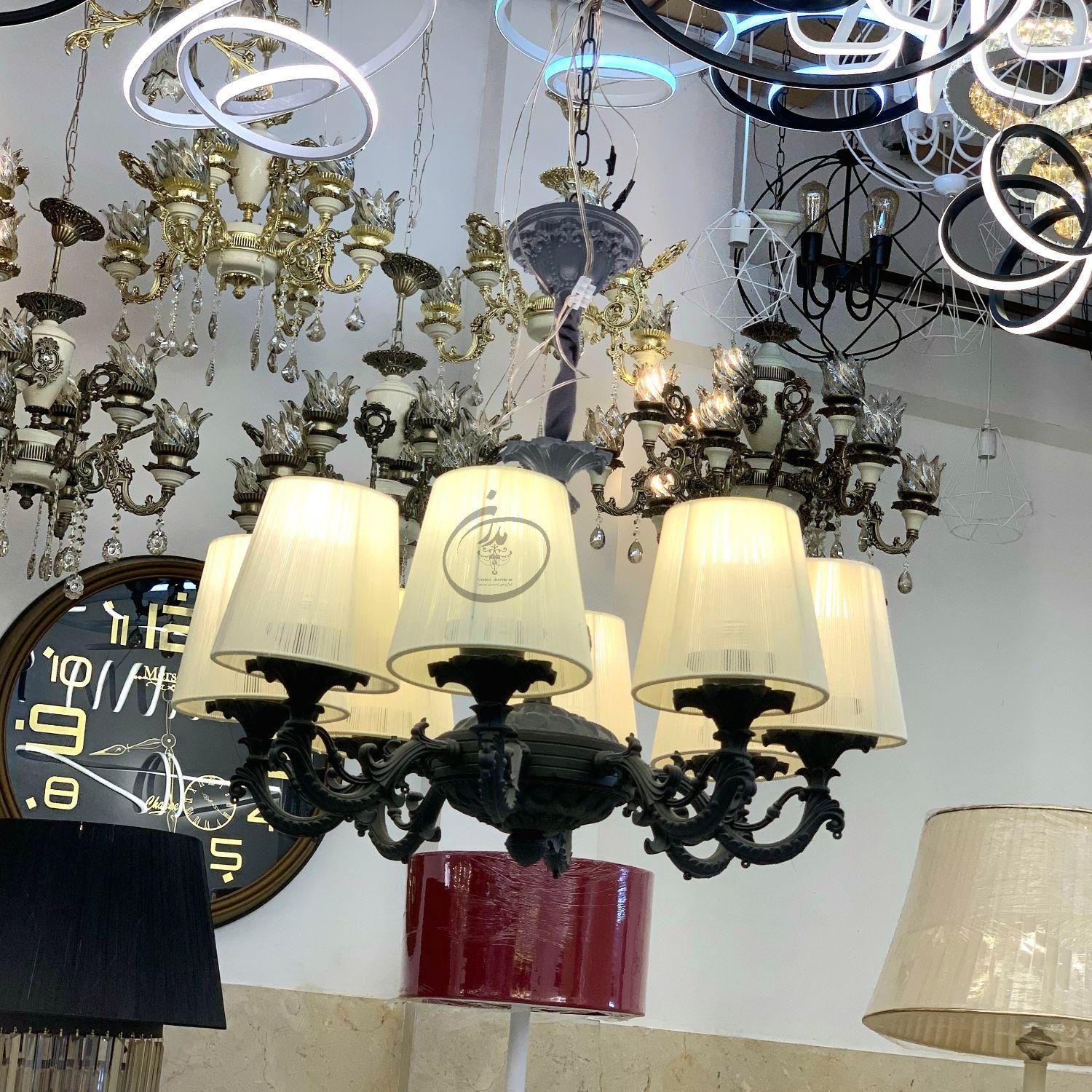 لوستر ۸ شاخه فرانسوی شیددار|لوستر و چراغ آویز|مشهد, فرهنگ|دیوار