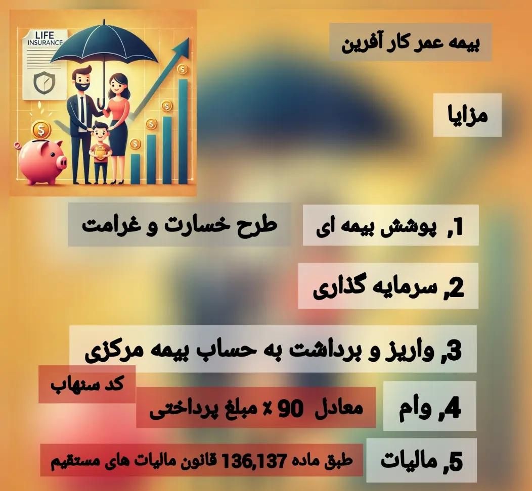سرمایه گذاری در کنار بیمه عمر زندگی|خدمات مالی، حسابداری، بیمه|تهران, زیبادشت|دیوار