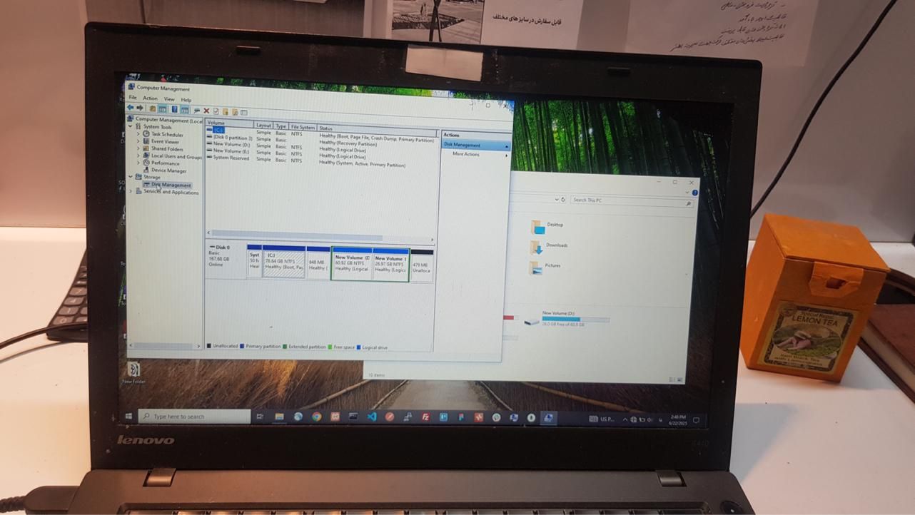 لپ تاپ لنوو Tinkpad T440|رایانه همراه|شیراز, باغ تخت|دیوار