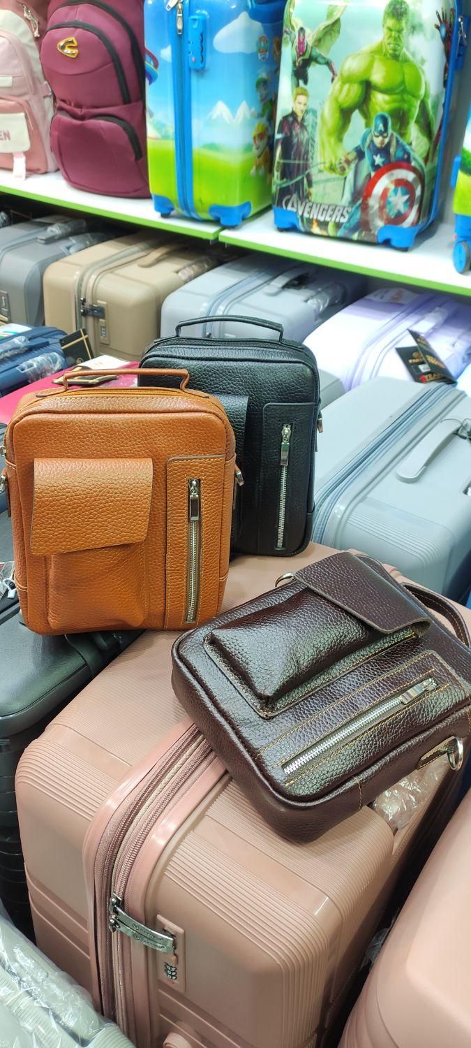 کیف دوشی چرم طبیعی گاوی مدل چمدان کمربند چرمی|کیف، کفش، کمربند|شیراز, اصلاحنژاد|دیوار