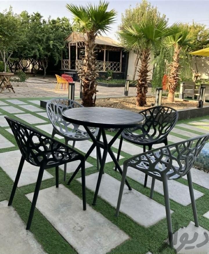 میز و صندلی پلاستیکی شاخ و برگی کافه و باغی پلیمری|میز و صندلی غذاخوری|تهران, نواب|دیوار