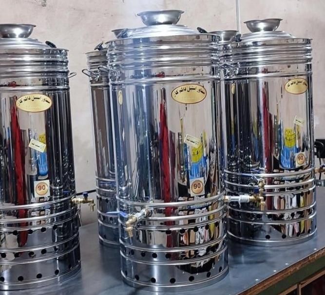 سماور گازی تمام استیل بزرگ/۲۰و۳۰و۴۰و ۷۰و ۹۰ و ۱۲۰|سماور، چای‌ساز، قهوه‌ساز|زاهدان, |دیوار
