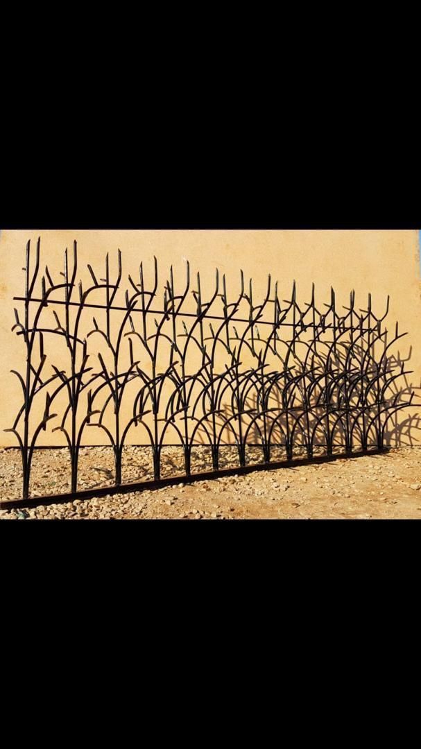 حفاظ دزدگیر نیزه طلا بوته ای مشکی سفید نرده|مصالح و تجهیزات ساختمان|شیراز, شهرک گلدشت حافظ‎|دیوار