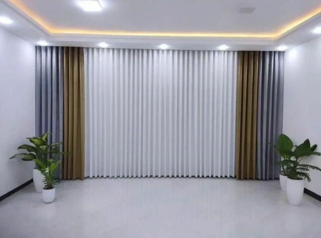 پرده آماده منزل ویلا مخمل کتان حریر|پرده، رانر، رومیزی|نوشهر, |دیوار