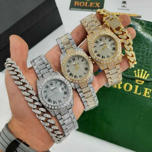 ساعت رولکس دی دیت فول نگین کاری شده rolex|ساعت|تهران, سلسبیل جنوبی|دیوار