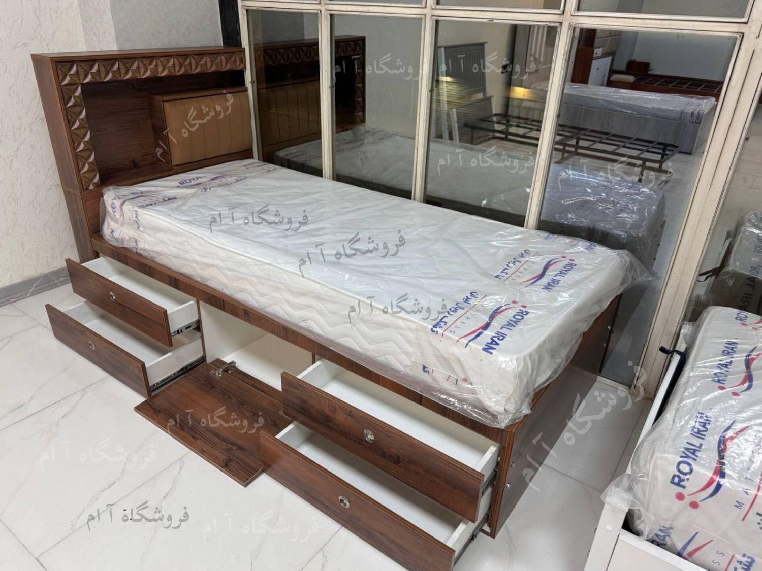 تخت خواب تکنفره و دونفره کلاسیک باکشو/فروشگاه آرام|تخت و سرویس خواب|کرج, منظریه|دیوار