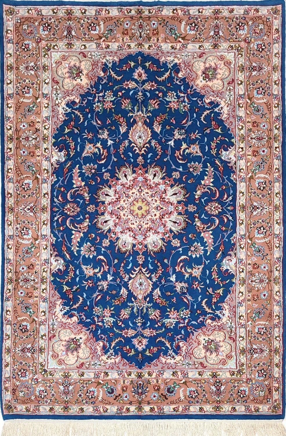 6متری دستباف طرح تبریز زمینه آبی کاربنی|فرش|تهران, بازار|دیوار