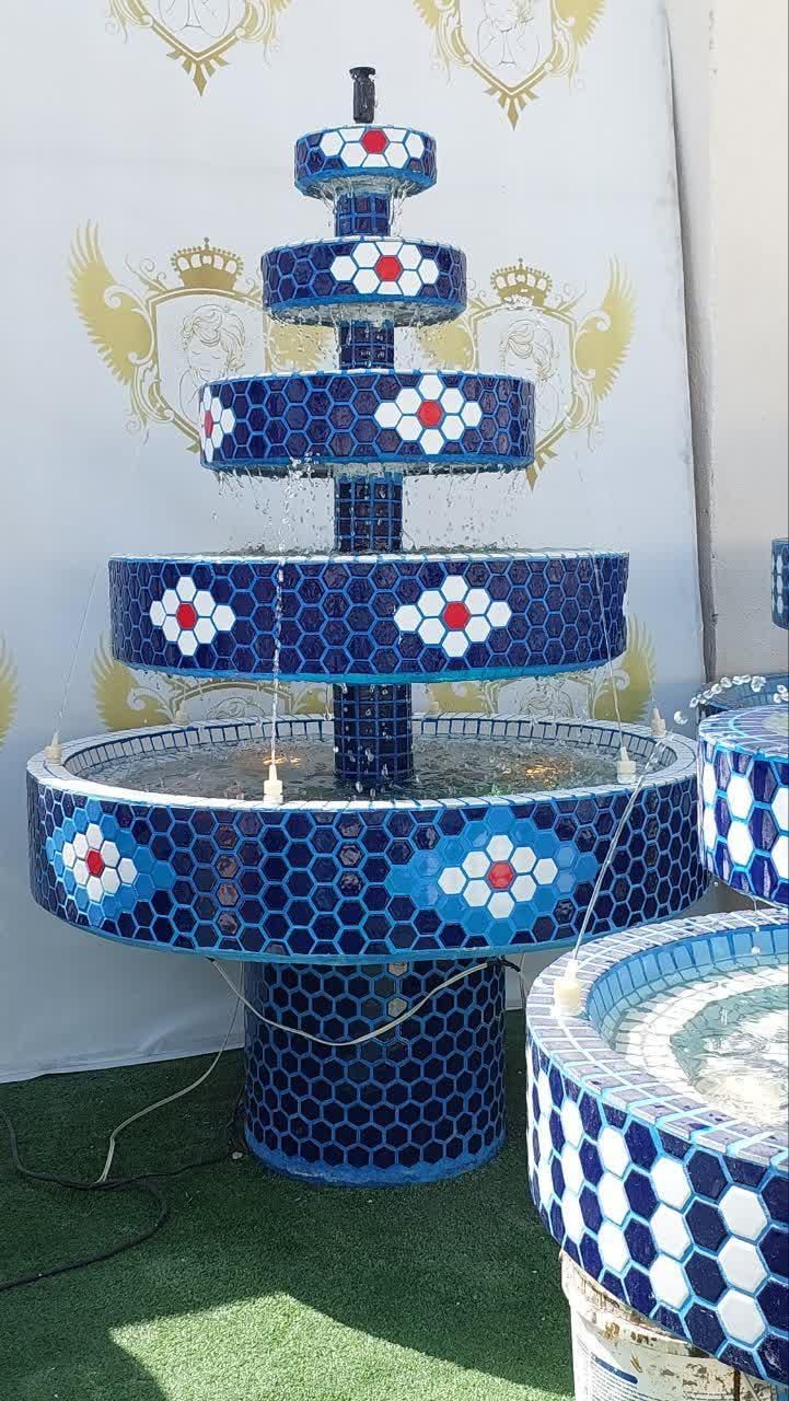 آبنما کاشیکاری سنتی حوض سرامیکی فرشتگان بتنی|مصالح و تجهیزات ساختمان|آستارا, |دیوار