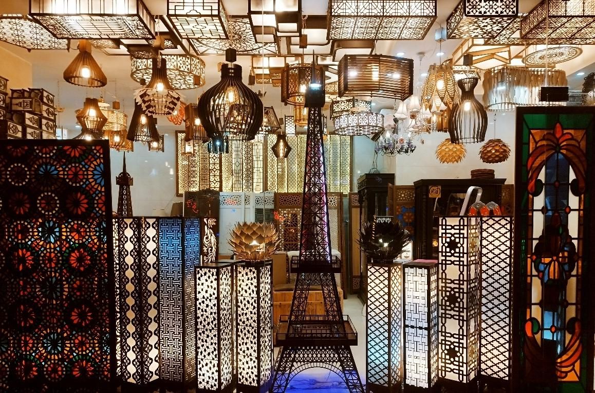 آویز تک شاخه ( لوستر چوبی ) کد a02|لوستر و چراغ آویز|تبریز, |دیوار