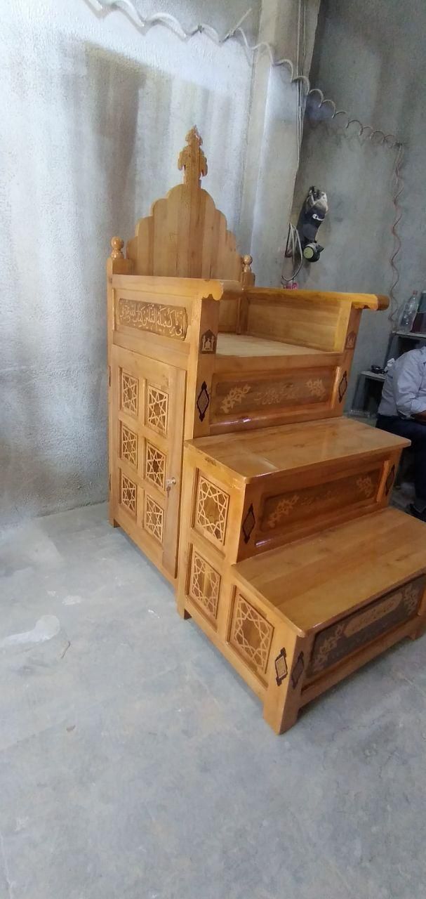 منبر چوبی معرق|صندلی و نیمکت|اصفهان, کارلادان|دیوار