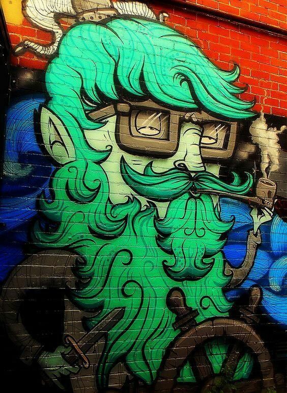 نقاشی دیواری گرافیتی + بلک لایت