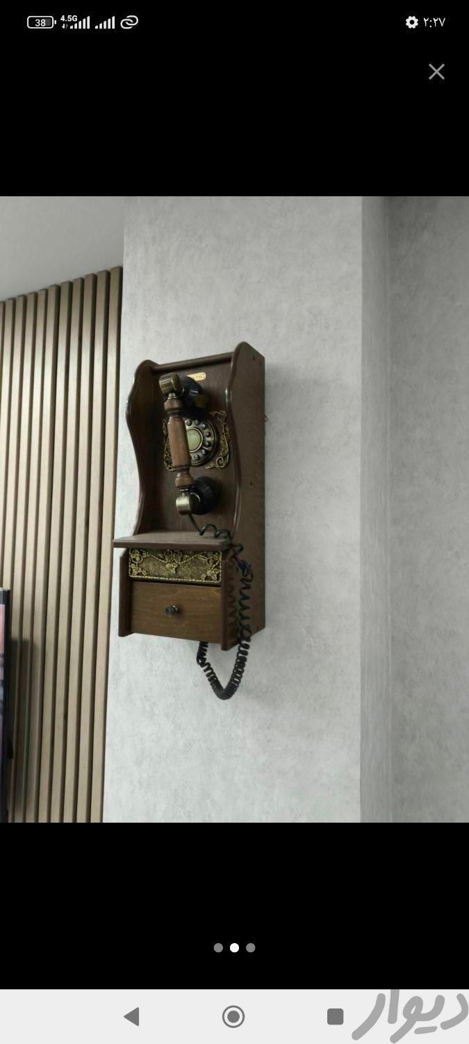 تلفن چوبی کشو دار|تلفن رومیزی|اراک, |دیوار