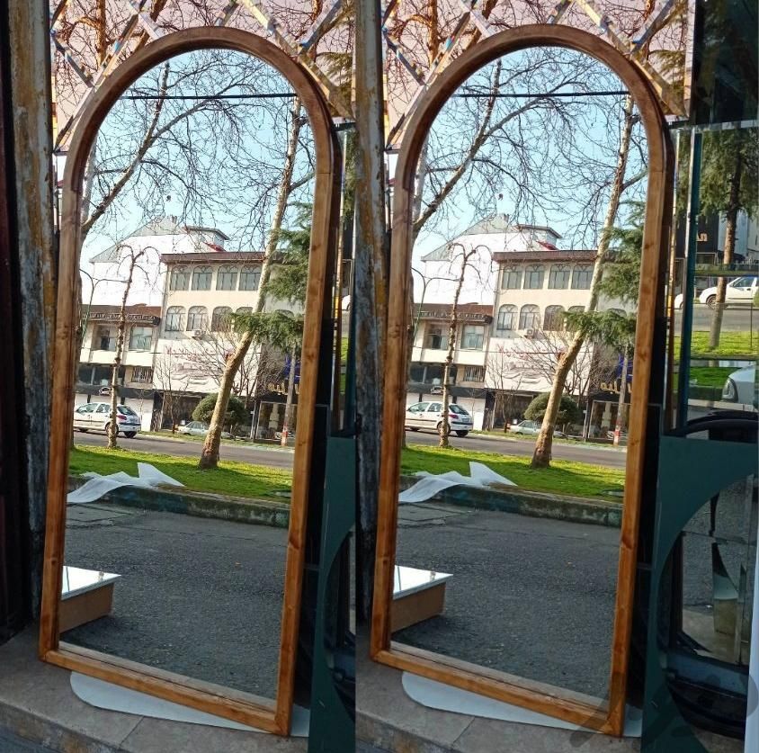 قاب آینه قدی گنبدی چوبی ۱۷۰×۷۰ تماما چوب نراد روس|آینه|رشت, امام حسین|دیوار