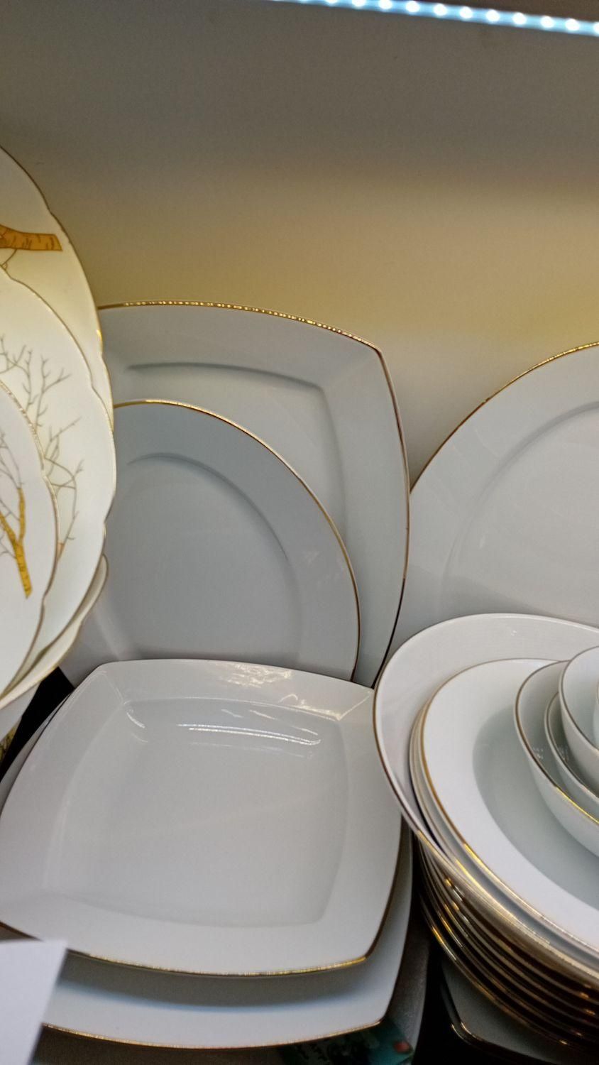 سرویس چینی لب طلا|ظروف سرو و پذیرایی|تبریز, |دیوار