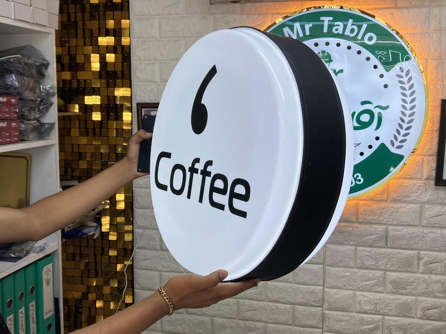 تابلو دو طرفه گرد ، دایره و مربع لوگو تابلوساز|فروشگاه و مغازه|تهران, کن|دیوار