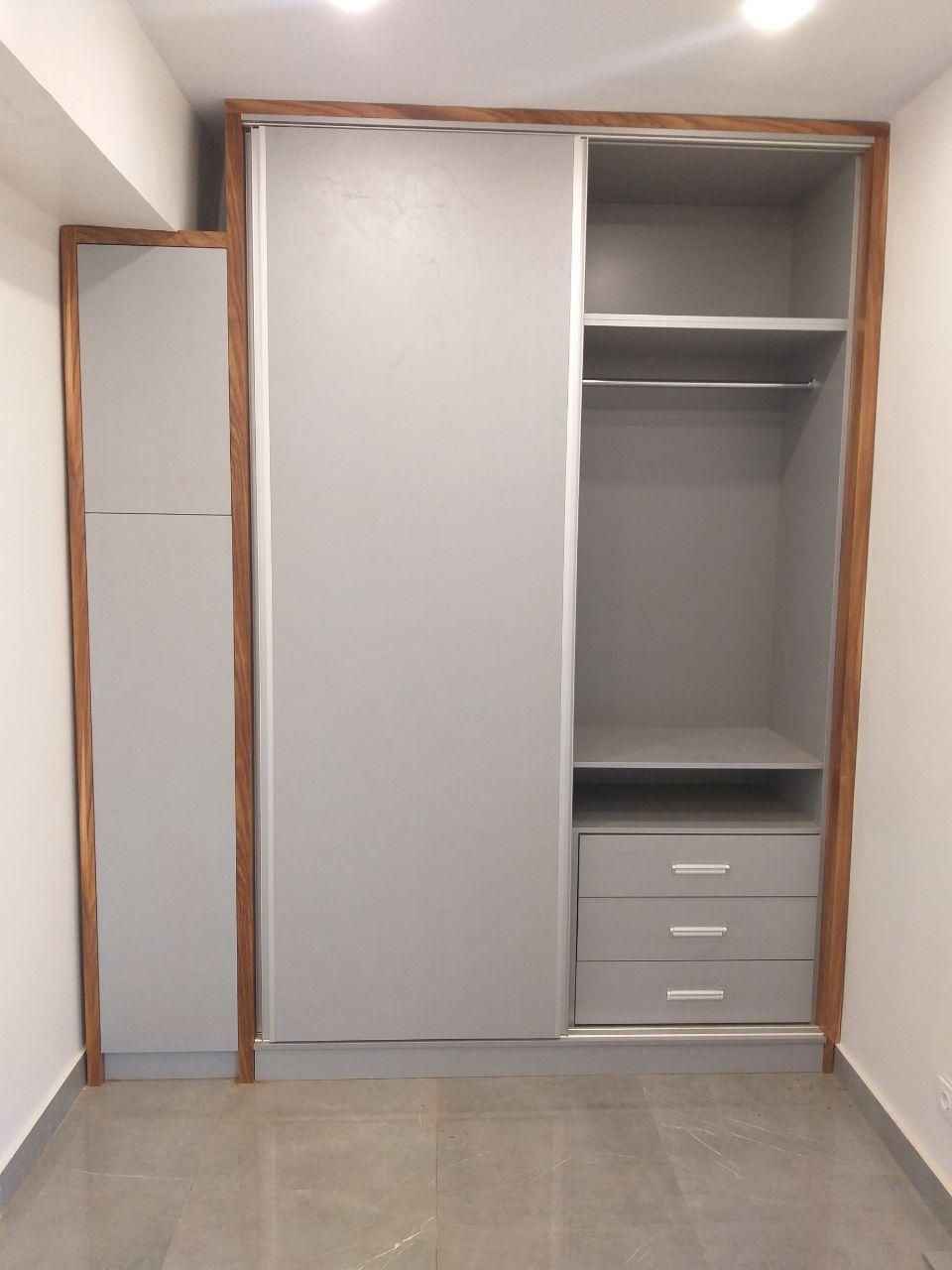 کمد دیواری کشو توکار درب ریلی|جاکفشی، کمد، دراور|اندیشه, |دیوار