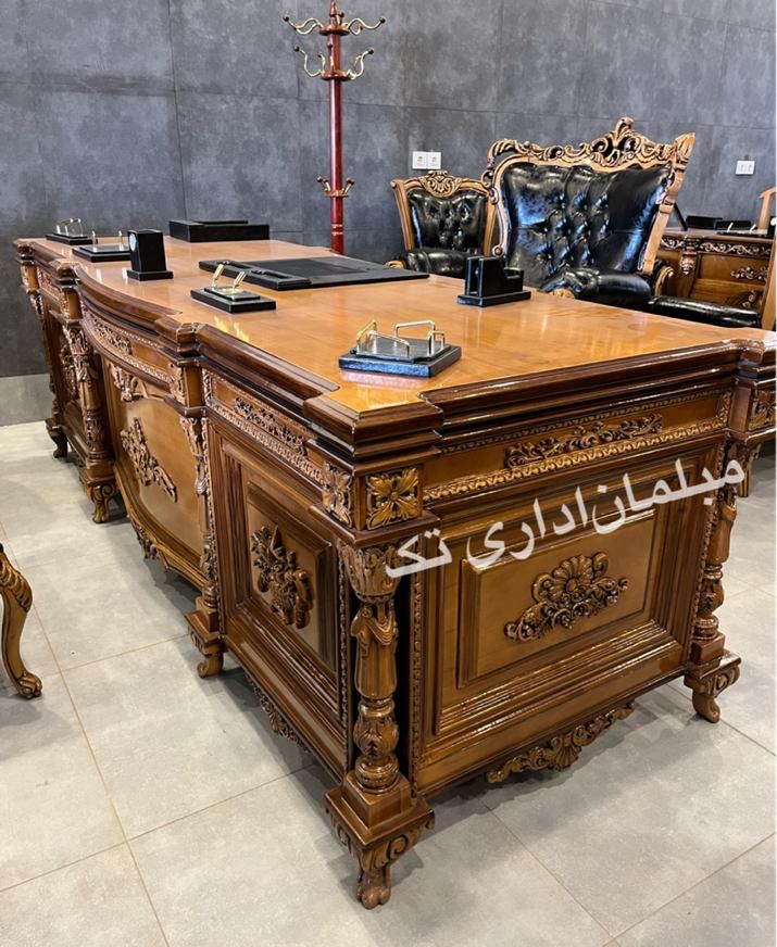 مبل کلاسیک اداری٪میزجلوبسته اداری مدل وزیری|دفتر کار|چهاردانگه (تهران), |دیوار