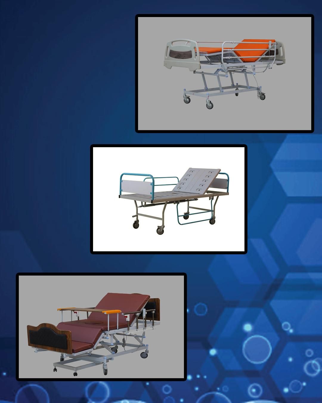 تخت بیمار برقی مکانیکی سه شکن یک دو هندلی|آرایشی، بهداشتی، درمانی|شیراز, نیایش|دیوار