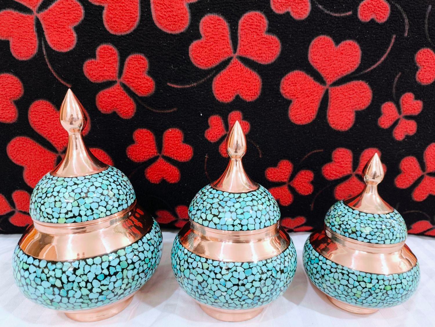 قندان ،   مس فیروزه کوب|ظروف سرو و پذیرایی|اصفهان, محله سفلی|دیوار