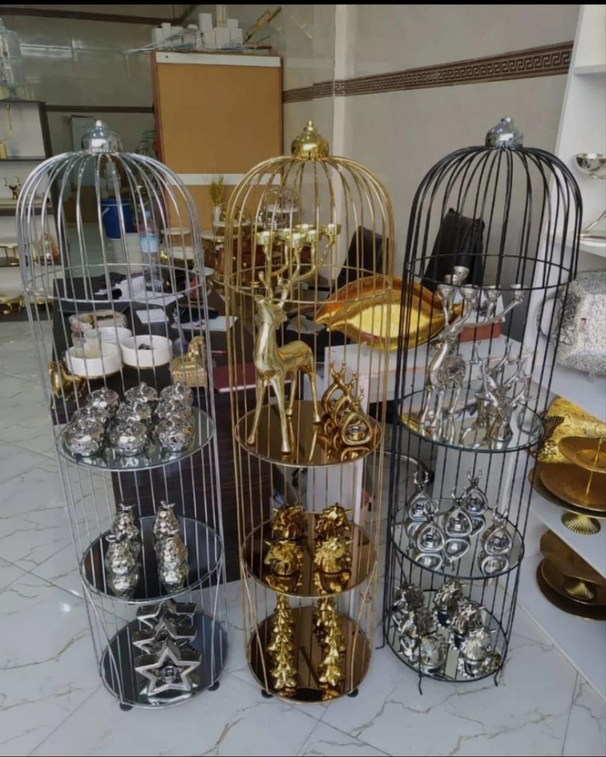 استند کنار سالنی بوفه طرح نیم قفس دکوری ایستاده|صنایع دستی و سایر لوازم تزئینی|آفتاب, |دیوار