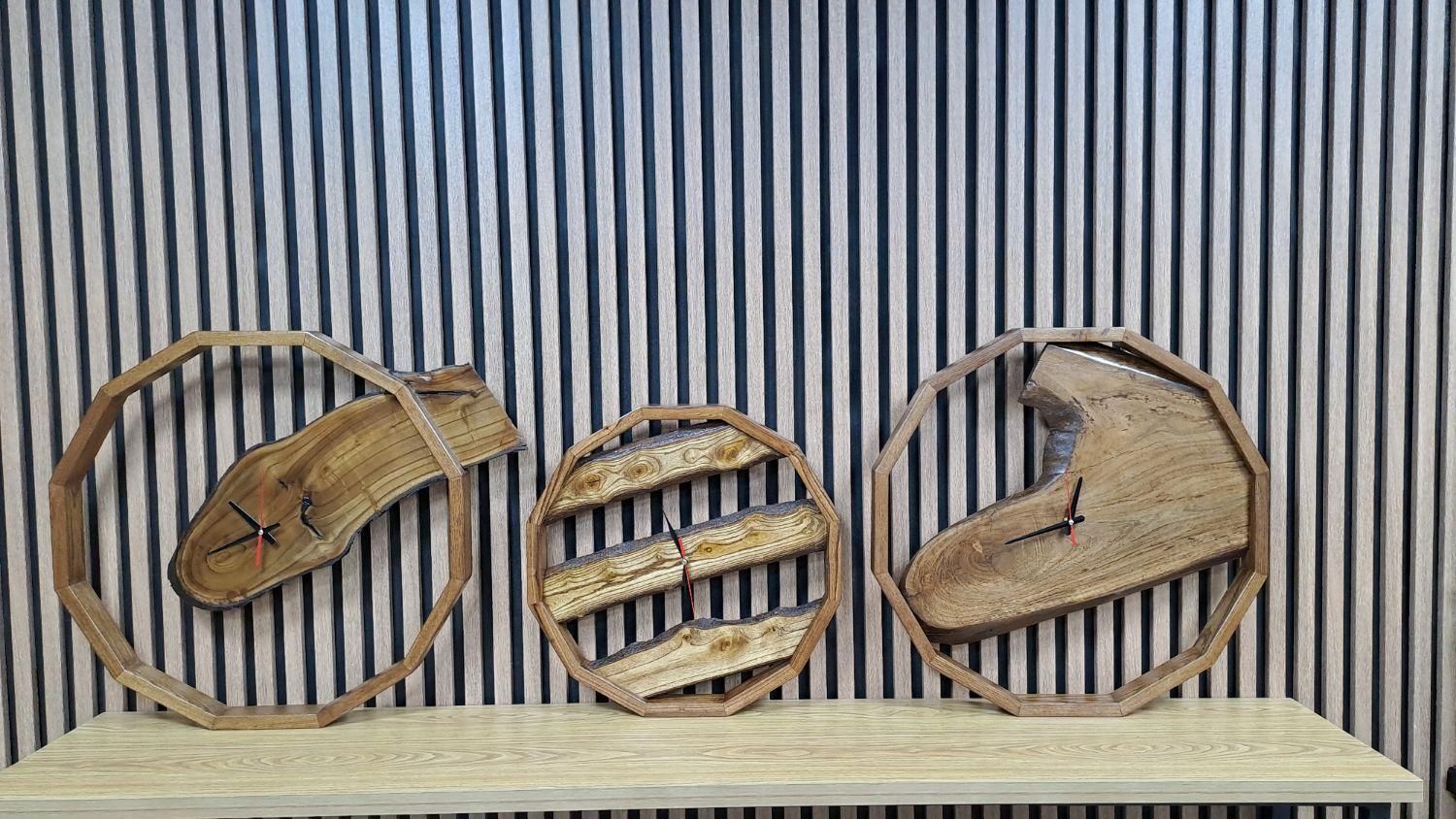 ساعت دیواری رینگ چوبی|ساعت دیواری و تزئینی|فردیس, |دیوار