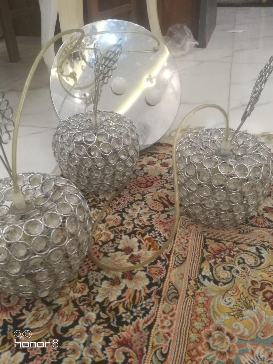 لوستر مدرن کریستالی سه شعله smd مدل سیب APELL|لوستر و چراغ آویز|مشهد, توس (بلوار توس)|دیوار