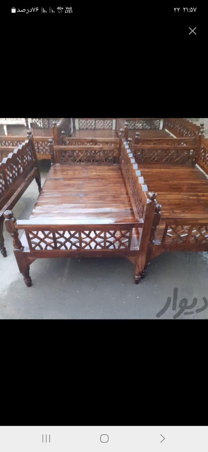 تخت سنتی کد ۸۷۹۸|مبلمان خانگی و میز عسلی|اصفهان, حصه شمالی|دیوار