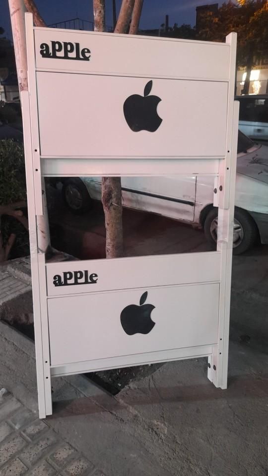 تختخواب دوطبقه فلزی اپل سفید|تخت و سرویس خواب|مشهد, رسالت|دیوار