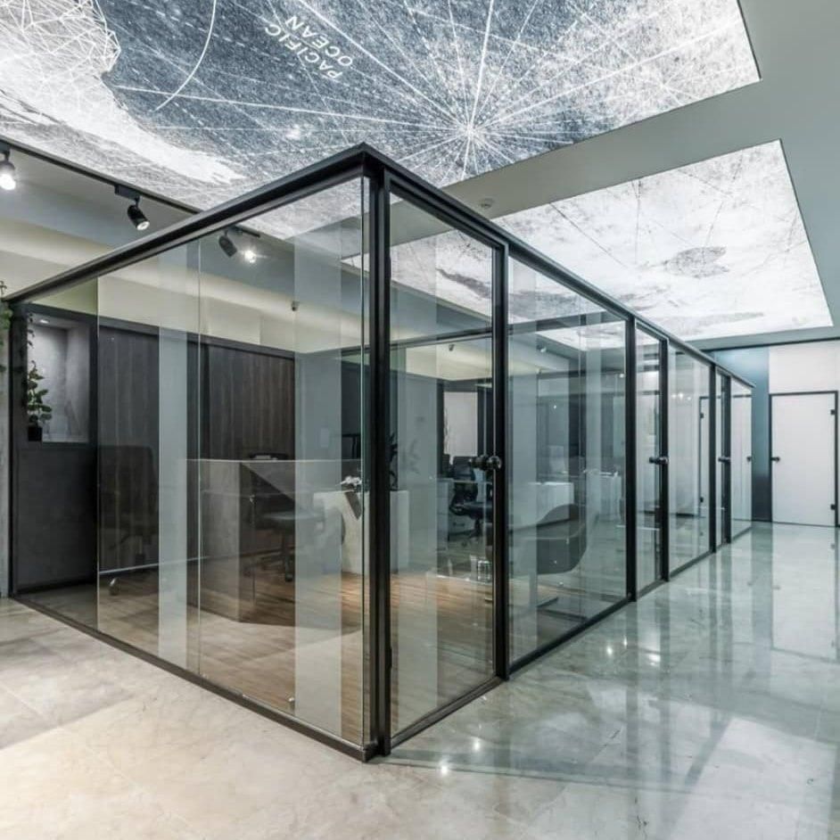 پارتیشن شیشه ای بدون سوراخ کاری|دفتر کار|کرج, گوهردشت|دیوار