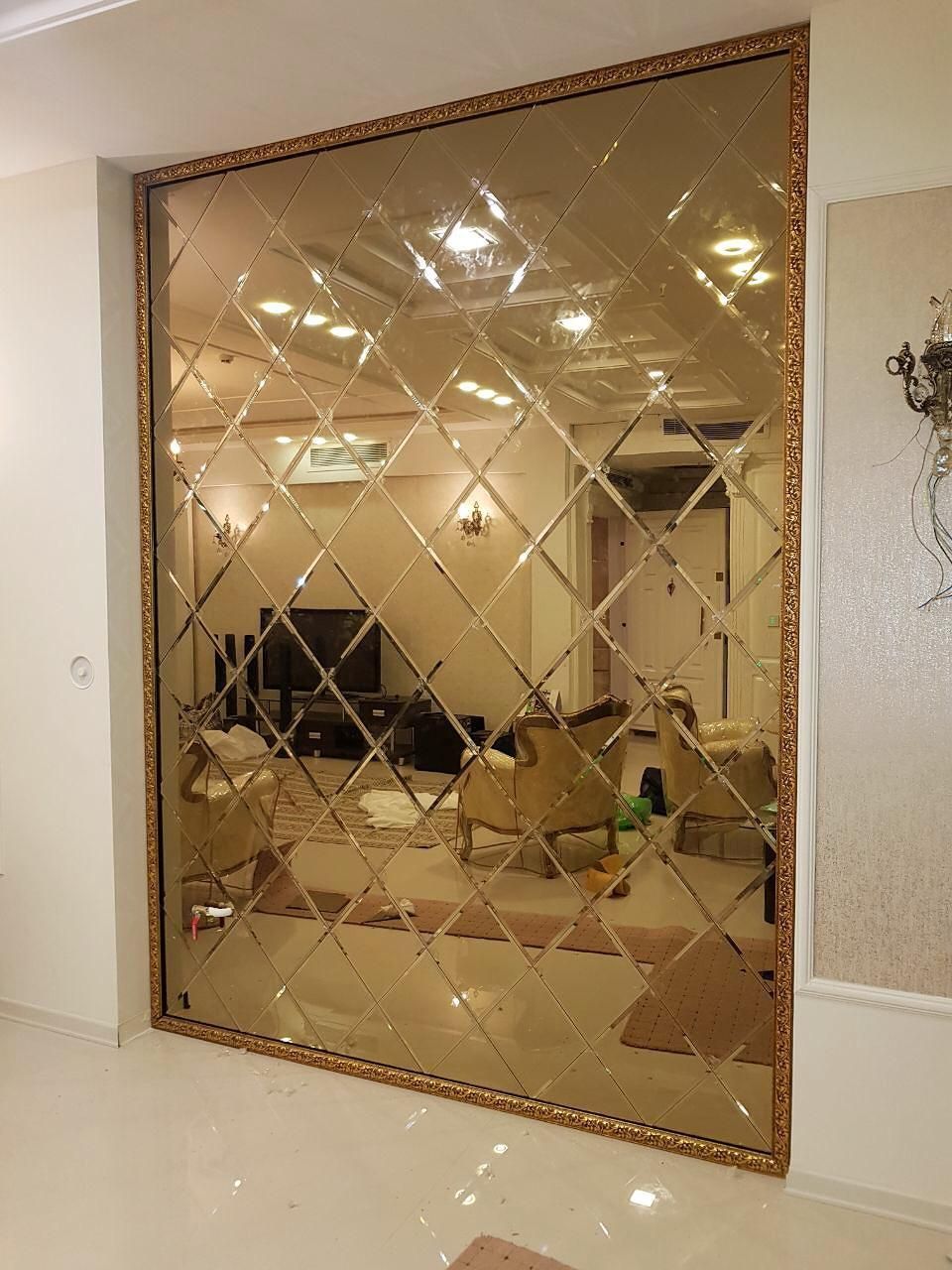 آینه پازل لوزی پازلی دکوراتیو|آینه|مشهد, طلاب|دیوار